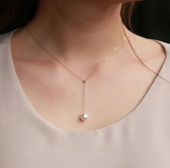Aria Lariat Pearl Necklace