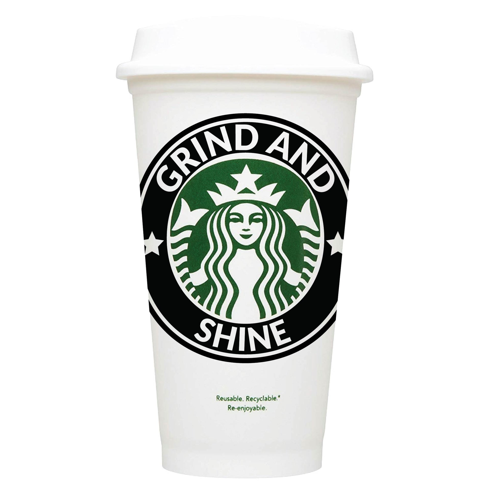 Grind And Shine Starbucks Hot Cup – Gazillionaire Girl Gang