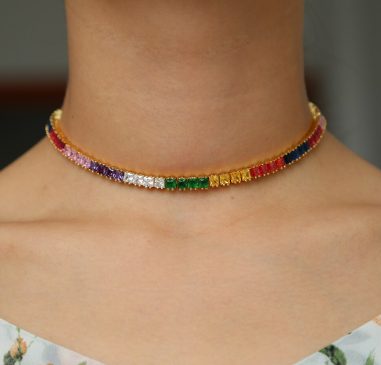 Ivy Multicolor Choker Necklace