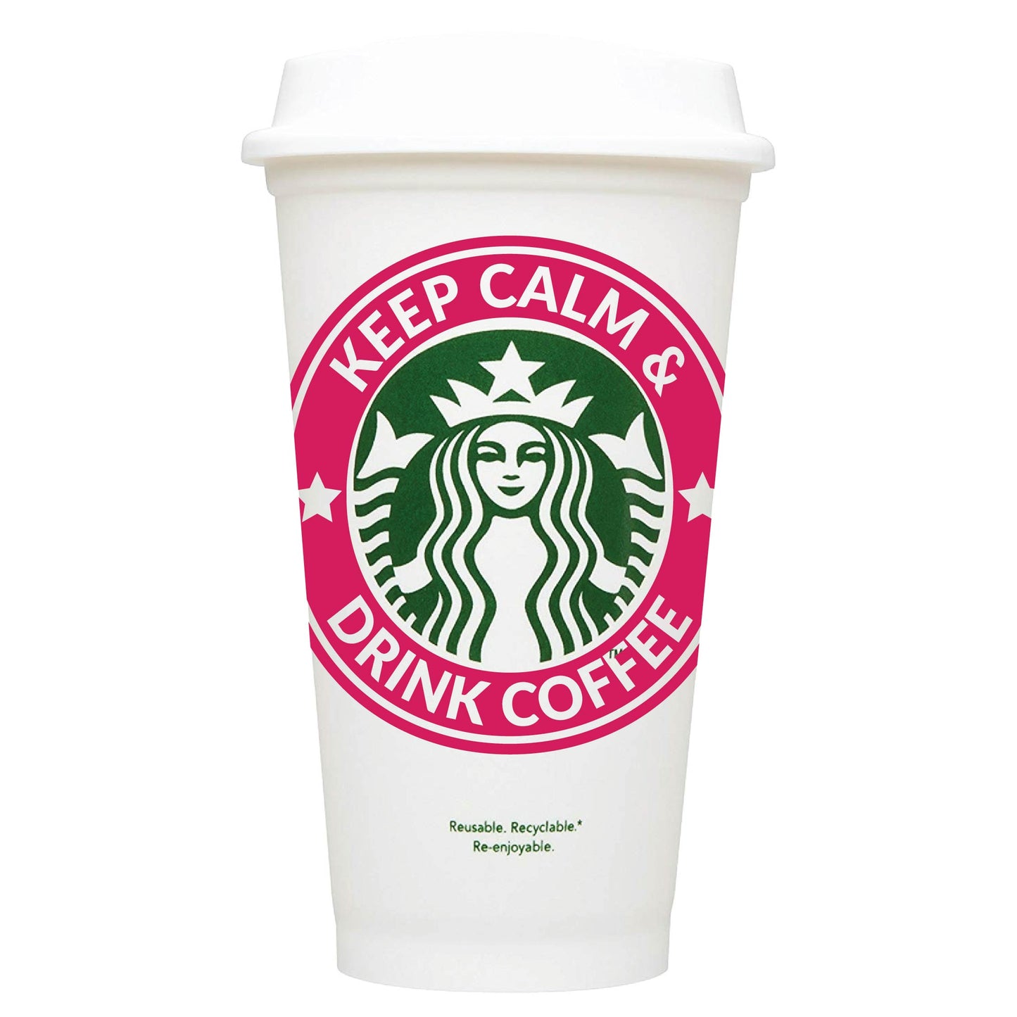 16oz Genuine Reusable Starbucks Hot Coffee Cup with Hearts –  roseandbearofficial