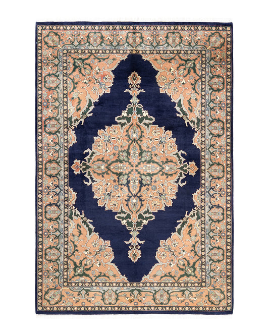 Mogul, One-of-a-Kind Hand-Knotted Area Rug  - Blue, 6' 1" x 8' 10"