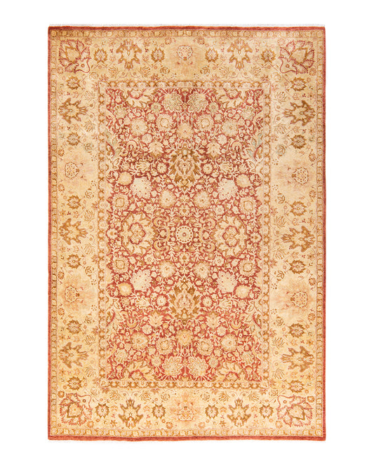 Mogul, One-of-a-Kind Handmade Area Rug  - Orange, 6' 1" x 9' 1"