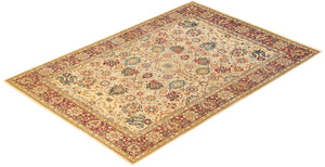 Mogul, One-of-a-Kind Handmade Area Rug  - Yellow, 6' 1" x 8' 10"