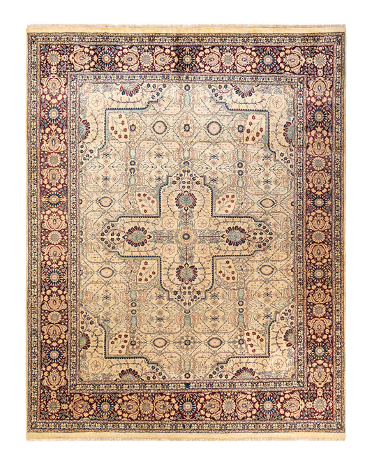 Mogul, One-of-a-Kind Hand-Knotted Area Rug  - Ivory, 8' 1" x 10' 2"