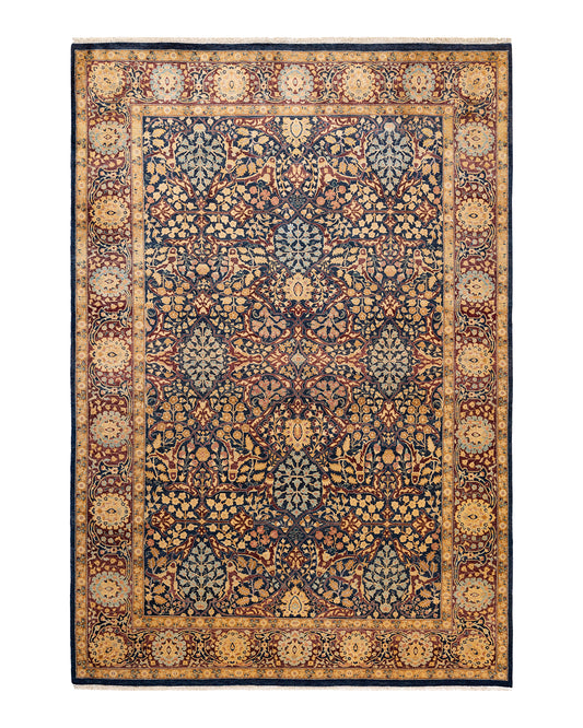 Mogul, One-of-a-Kind Hand-Knotted Area Rug  - Blue, 6' 2" x 8' 10"