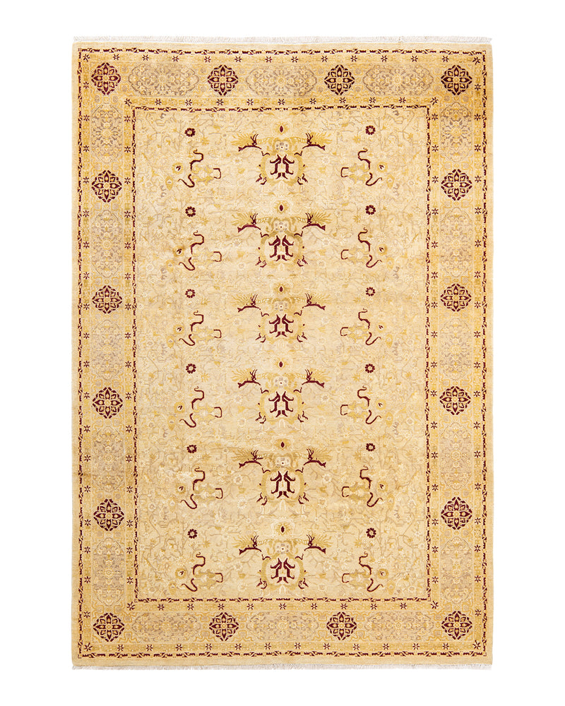 Mogul, One-of-a-Kind Handmade Area Rug  - Ivory, 6' 2