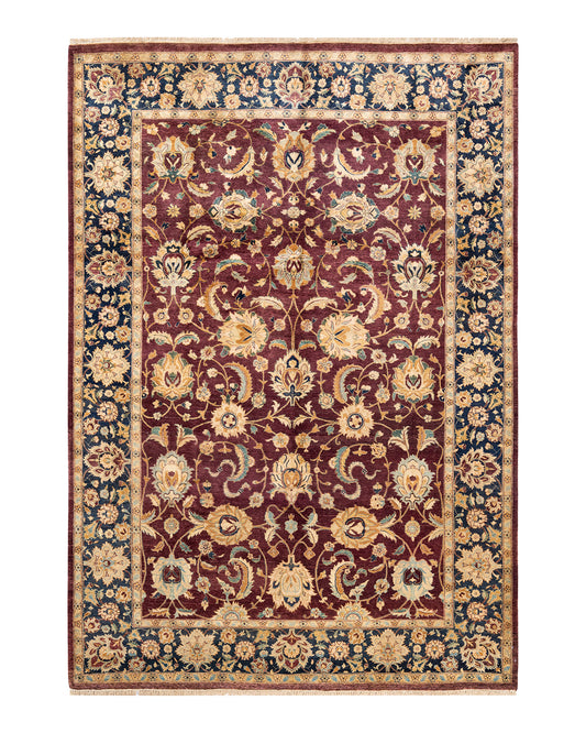 Mogul, One-of-a-Kind Hand-Knotted Area Rug  - Red,  6' 2" x 8' 10"