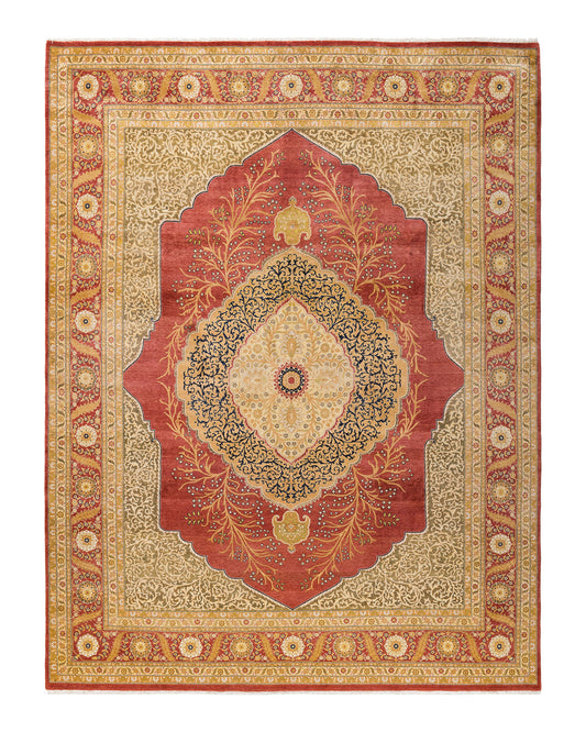 Mogul, One-of-a-Kind Hand-Knotted Area Rug  - Orange,  8' 1" x 10' 8"