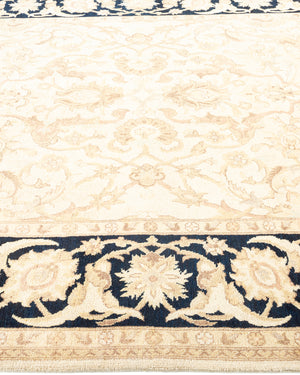 Eclectic, One-of-a-Kind Hand-Knotted Area Rug  - Ivory, 6' 1" x 9' 4"