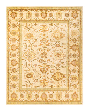 Eclectic, One-of-a-Kind Hand-Knotted Area Rug  - Ivory, 8' 1" x 10' 0"