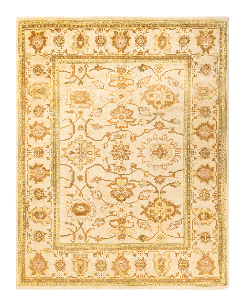 Eclectic, One-of-a-Kind Hand-Knotted Area Rug  - Ivory, 8' 1" x 10' 0"