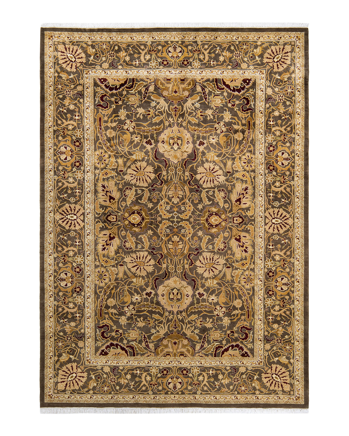 Mogul, One-of-a-Kind Hand-Knotted Area Rug  - Brown, 6' 2" x 8' 10"