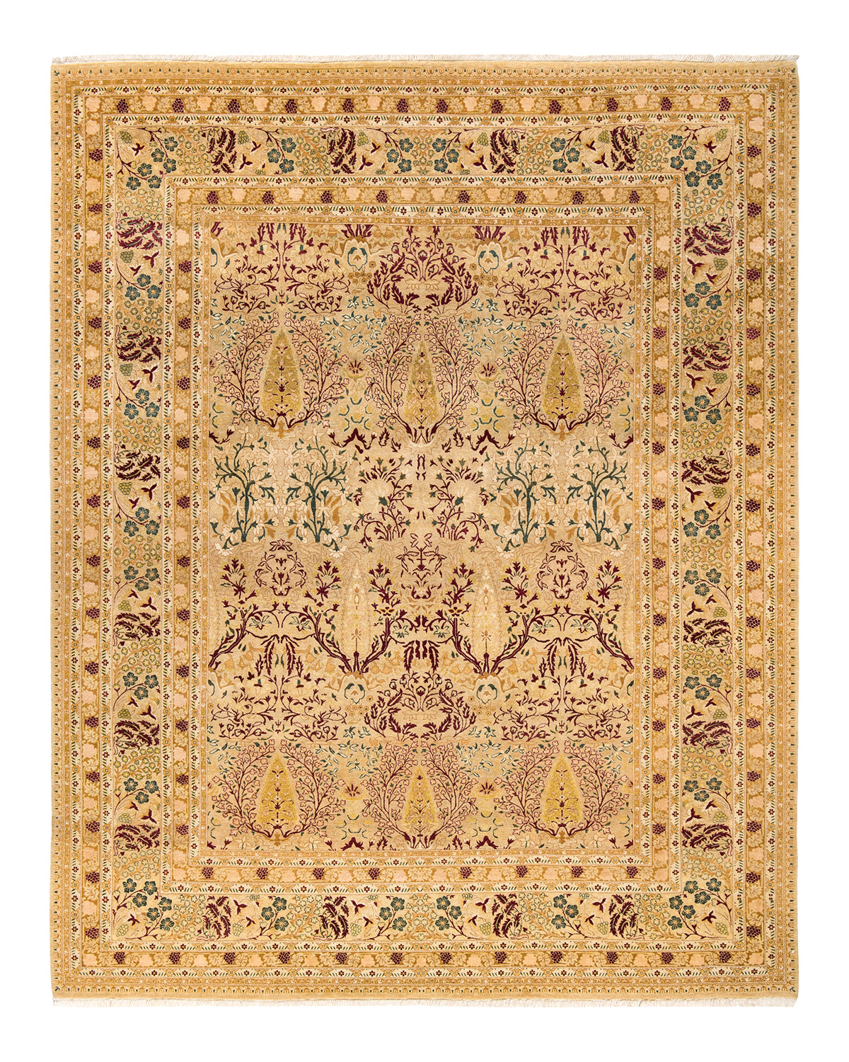 Mogul, One-of-a-Kind Hand-Knotted Area Rug  - Yellow,  8' 4" x 10' 7"
