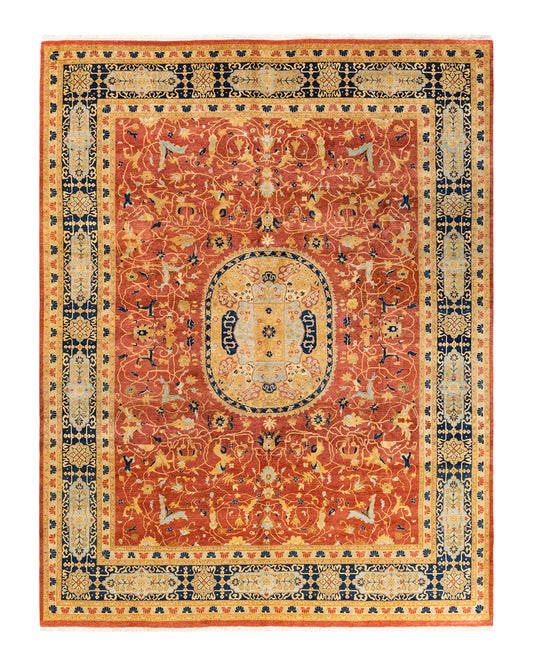 Mogul, One-of-a-Kind Hand-Knotted Area Rug  - Orange, 8' 0" x 10' 4"