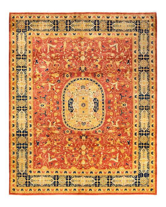 Mogul, One-of-a-Kind Hand-Knotted Area Rug  - Orange, 8' 1" x 10' 0"