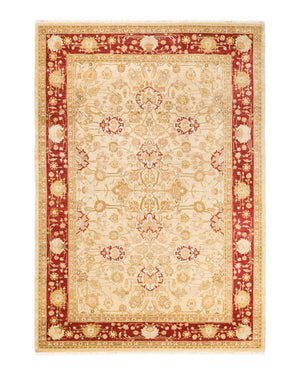 Mogul, One-of-a-Kind Hand-Knotted Area Rug  - Ivory, 6' 2" x 8' 10"