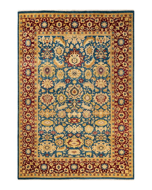 Mogul, One-of-a-Kind Hand-Knotted Area Rug  - Blue, 6' 1" x 8' 10"