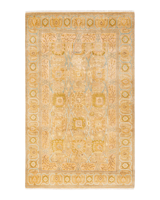 Mogul, One-of-a-Kind Hand-Knotted Area Rug  - Yellow,  6' 0" x 9' 8"