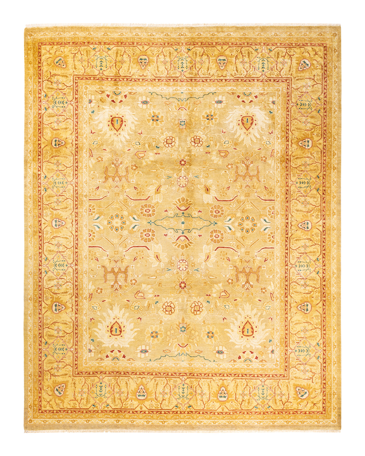 Mogul, One-of-a-Kind Hand-Knotted Area Rug  - Yellow, 8' 0" x 9' 10"