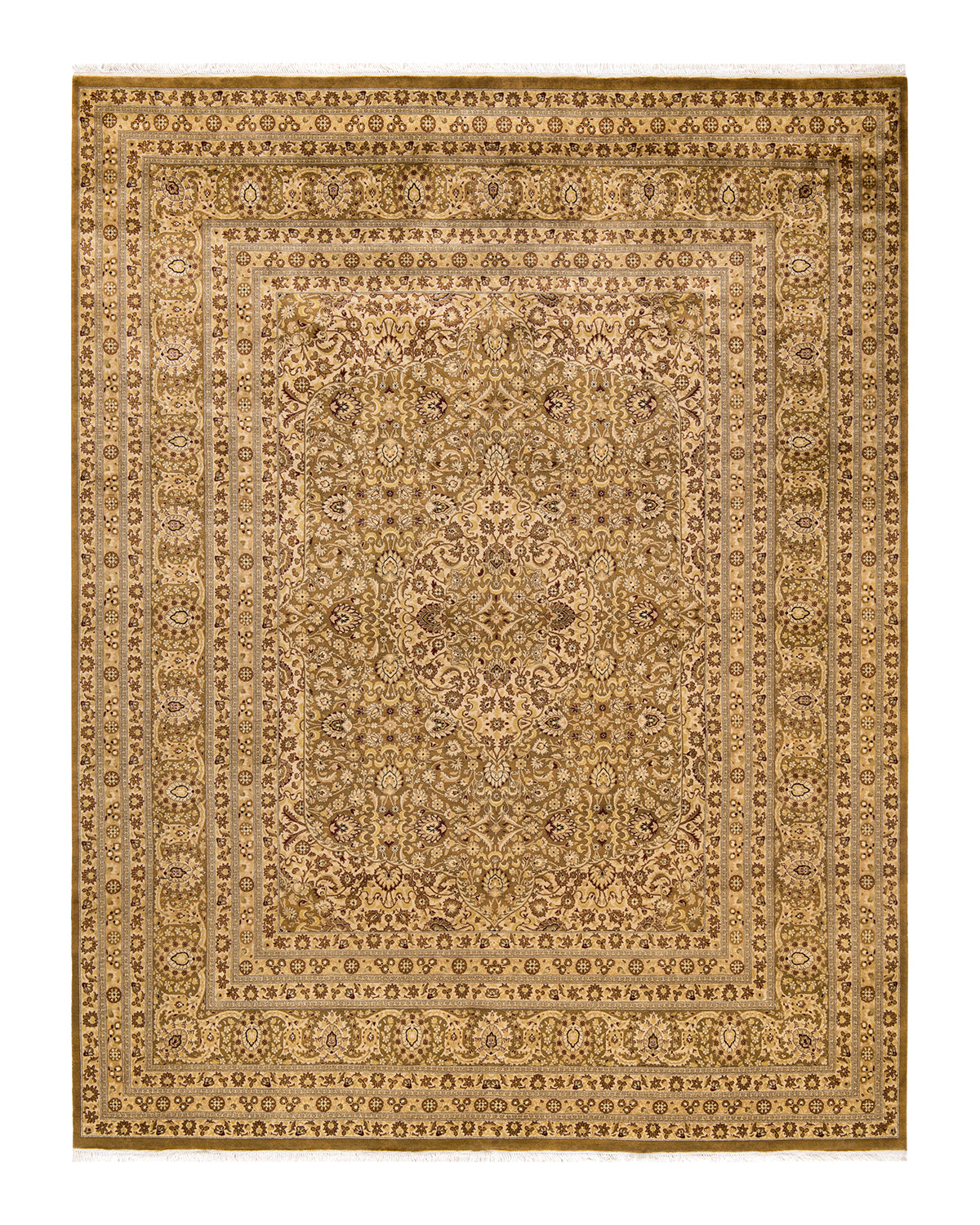 Mogul, One-of-a-Kind Hand-Knotted Area Rug  - Yellow,  7' 10" x 10' 4"