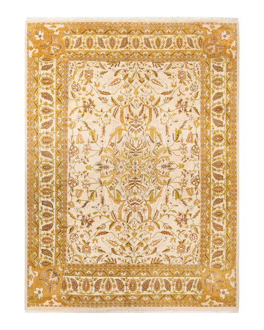 Mogul, One-of-a-Kind Hand-Knotted Area Rug  - Ivory, 8' 1" x 10' 9"