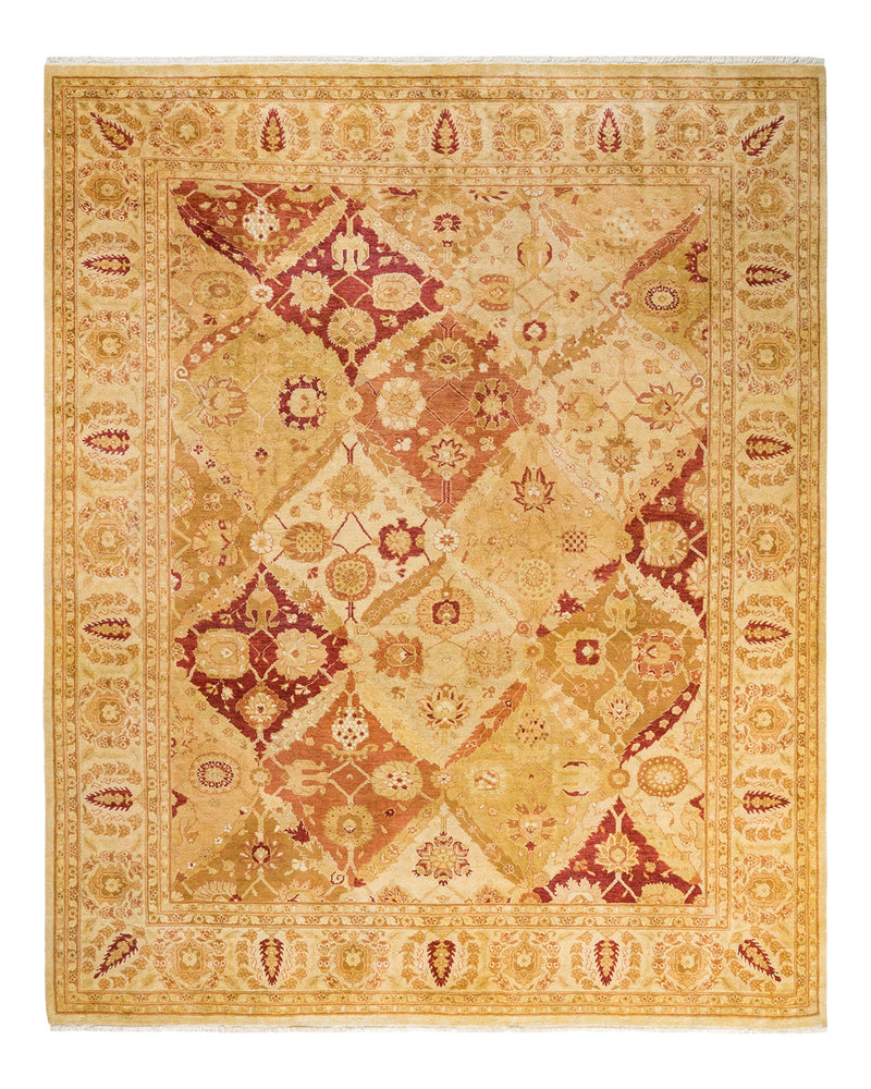 Eclectic, One-of-a-Kind Hand-Knotted Area Rug  - Ivory, 8' 4