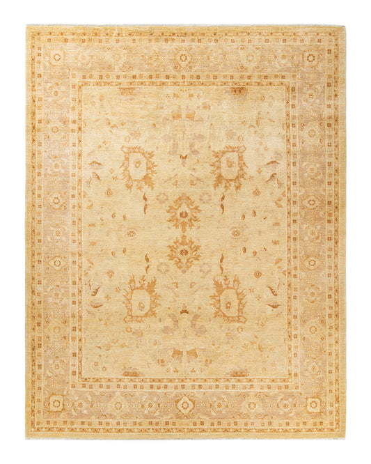 Eclectic, One-of-a-Kind Hand-Knotted Area Rug  - Ivory,  8' 2" x 10' 4"