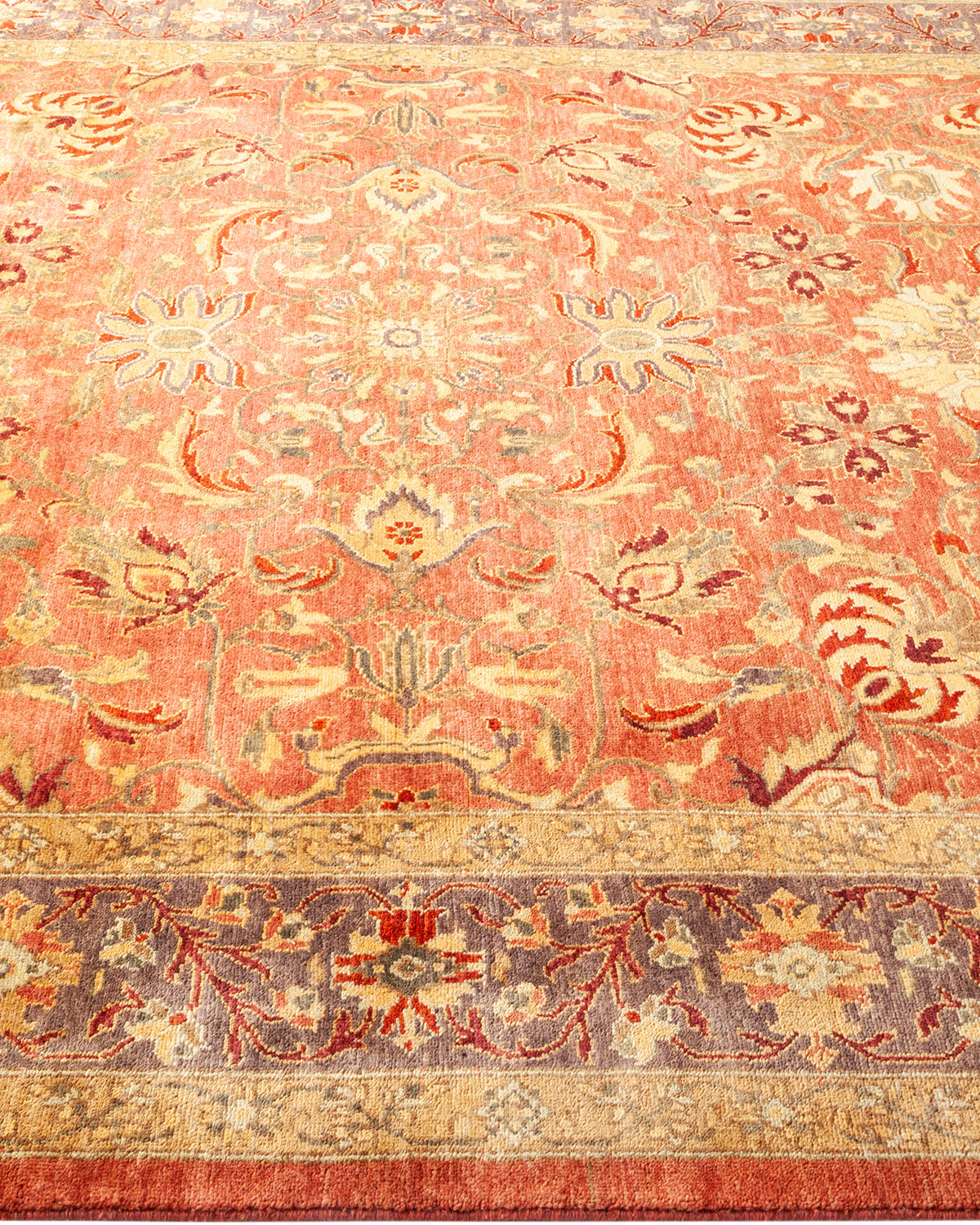 Eclectic, One-of-a-Kind Hand-Knotted Area Rug  - Pink,  6' 2" x 8' 10"