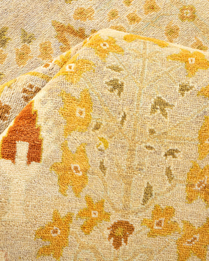 Eclectic, One-of-a-Kind Hand-Knotted Area Rug  - Ivory,  8' 1" x 10' 6"