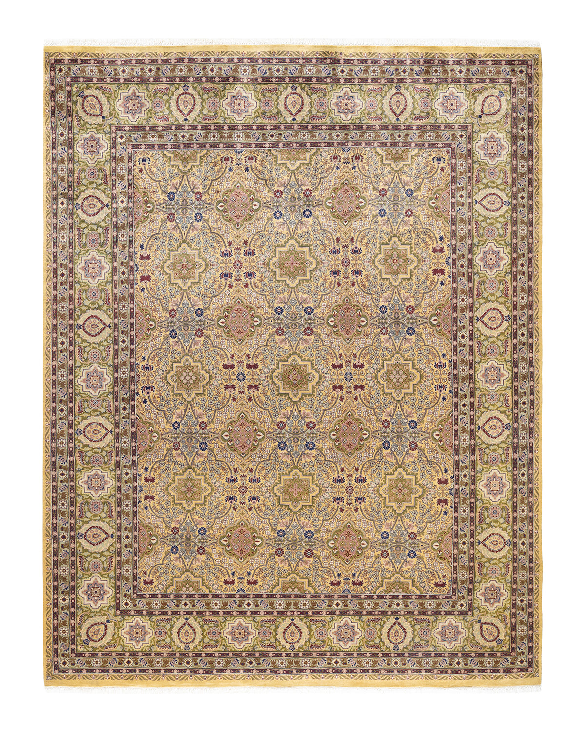Mogul, One-of-a-Kind Hand-Knotted Area Rug  - Yellow,  8' 0" x 10' 3"