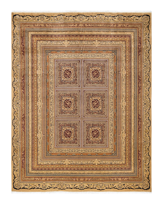 Mogul, One-of-a-Kind Hand-Knotted Area Rug  - Yellow,  8' 0" x 10' 3"