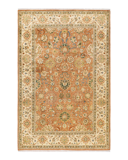 Mogul, One-of-a-Kind Hand-Knotted Area Rug  - Yellow,  6' 2" x 9' 6"