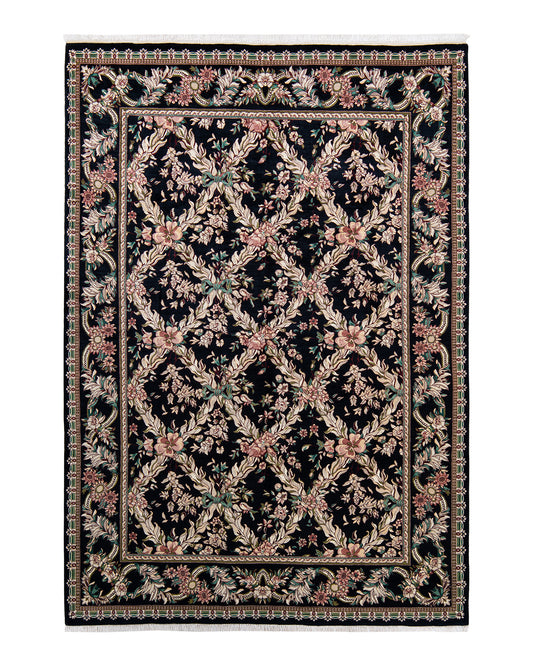 Mogul, One-of-a-Kind Hand-Knotted Area Rug  - Black, 6' 2" x 8' 10"