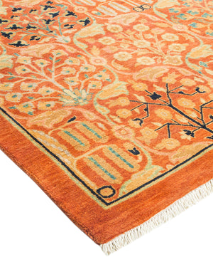 Mogul, One-of-a-Kind Hand-Knotted Area Rug  - Orange, 6' 1" x 9' 2"