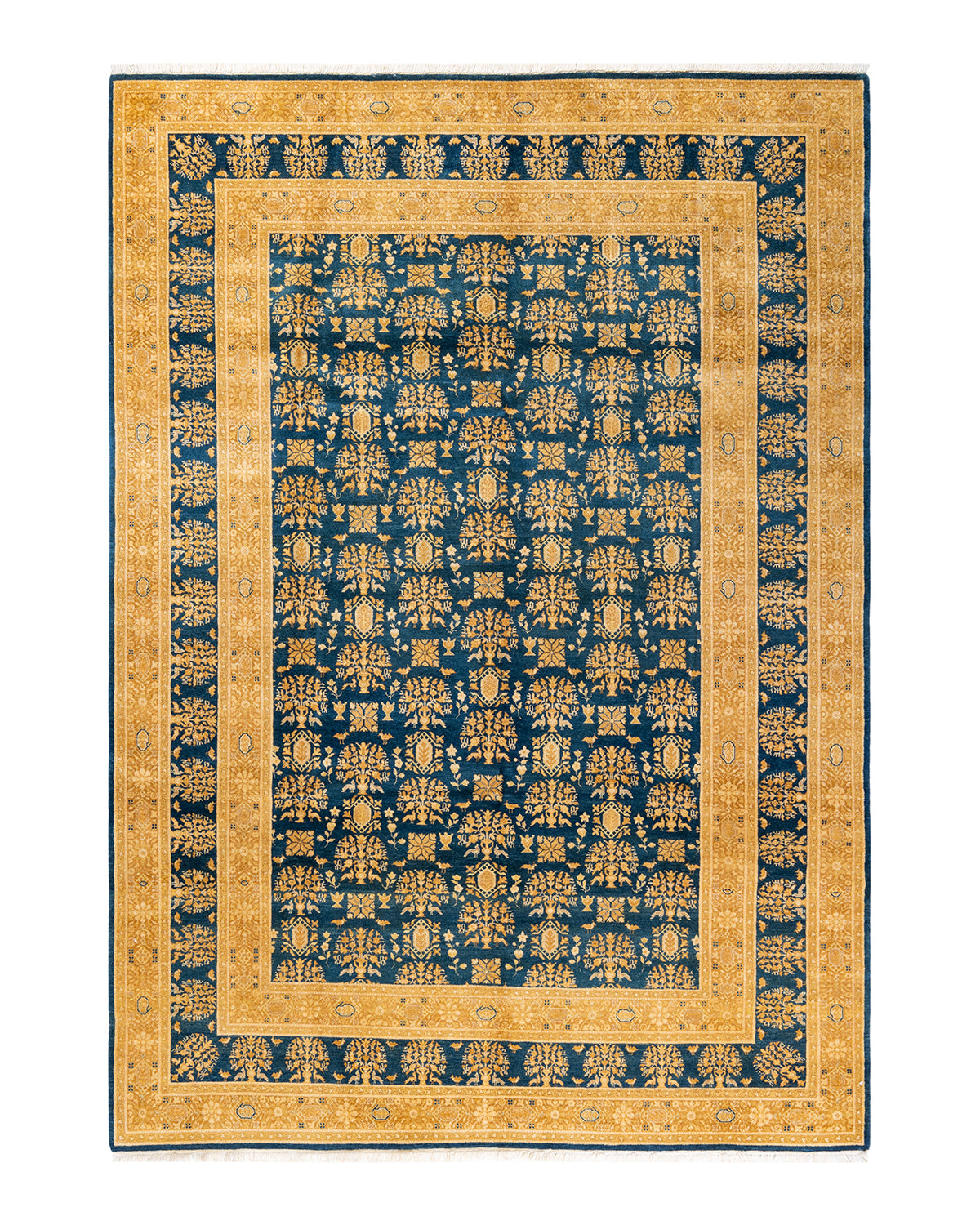 Mogul, One-of-a-Kind Hand-Knotted Area Rug  - Green, 6' 2" x 8' 8"
