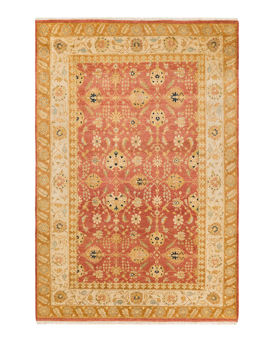 Mogul, One-of-a-Kind Hand-Knotted Area Rug  - Orange, 5' 10" x 9' 0"