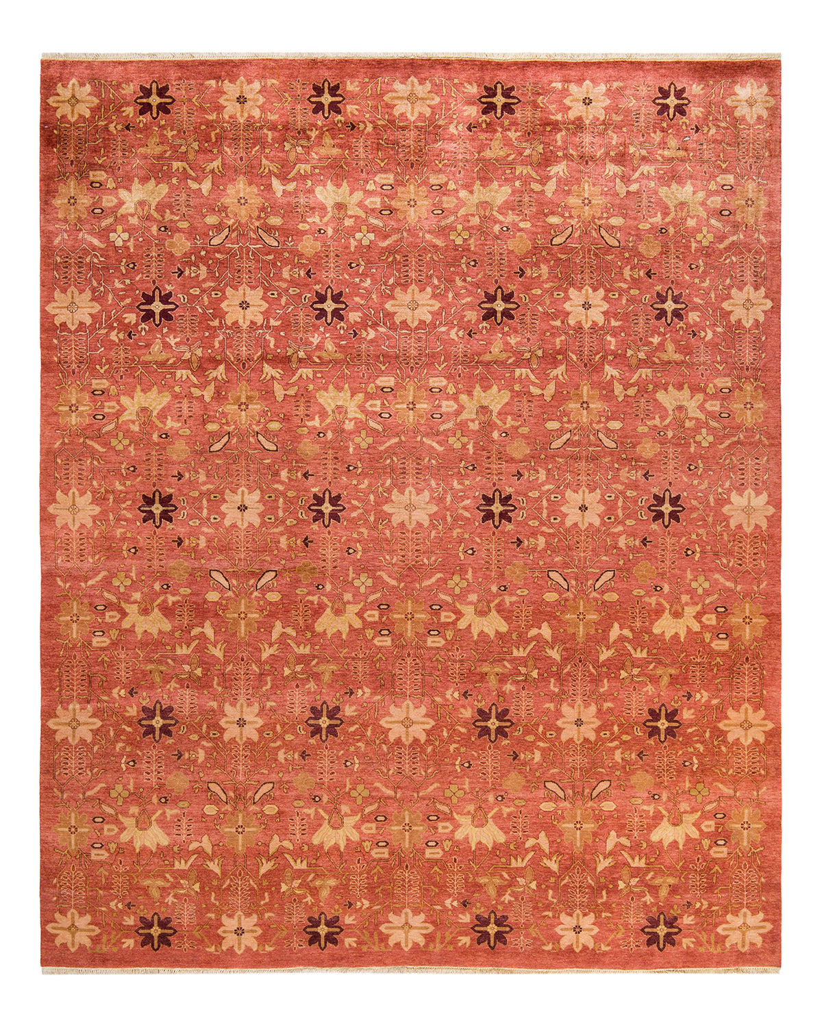 Eclectic, One-of-a-Kind Hand-Knotted Area Rug  - Pink, 7' 10" x 10' 2"