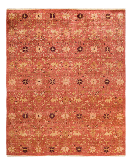 Eclectic, One-of-a-Kind Hand-Knotted Area Rug  - Pink, 7' 10" x 10' 2"