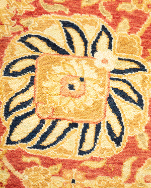 Eclectic, One-of-a-Kind Hand-Knotted Area Rug  - Orange, 8' 2" x 9' 9"