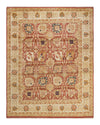 Eclectic, One-of-a-Kind Hand-Knotted Area Rug  - Orange, 8' 0" x 10' 2"