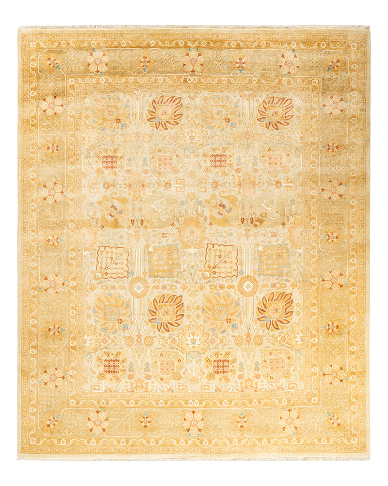 Eclectic, One-of-a-Kind Hand-Knotted Area Rug  - Ivory, 8' 0