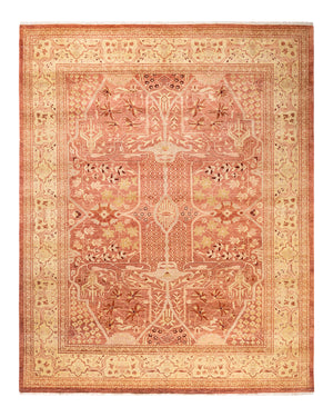 Eclectic, One-of-a-Kind Hand-Knotted Area Rug  - Pink, 8' 1" x 10' 5"