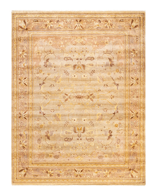 Eclectic, One-of-a-Kind Hand-Knotted Area Rug  - Yellow, 8' 2" x 10' 5"