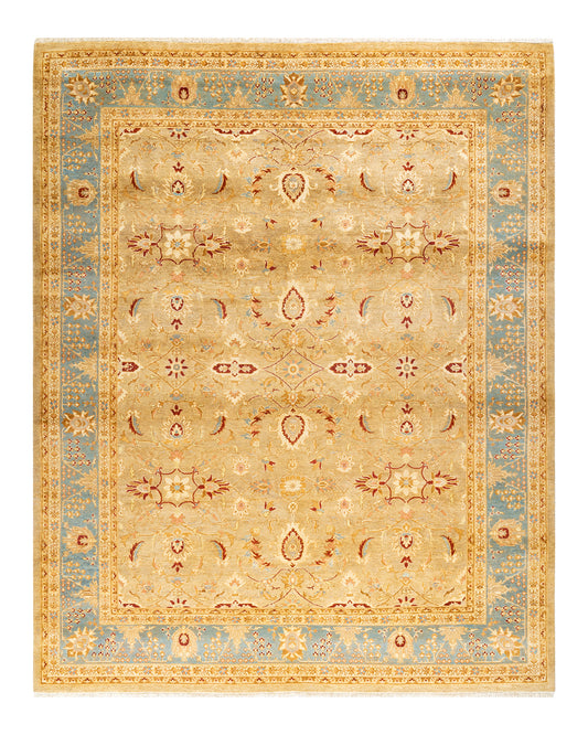 Eclectic, One-of-a-Kind Hand-Knotted Area Rug  - Ivory,  8' 1" x 10' 2"