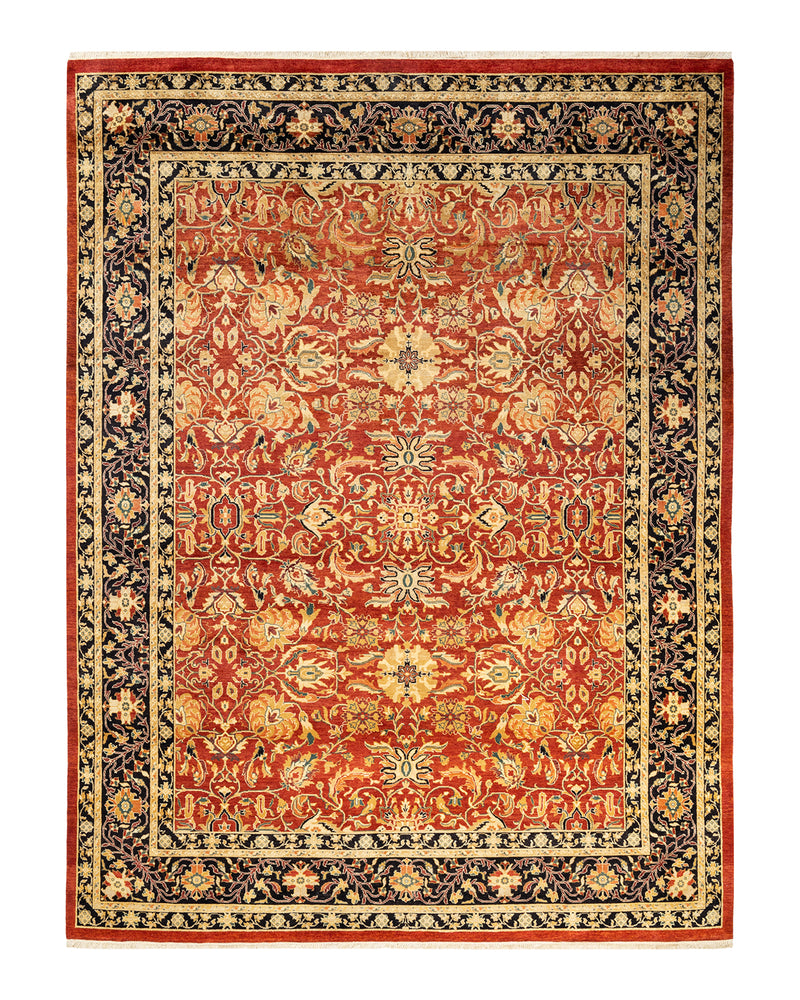 Eclectic, One-of-a-Kind Hand-Knotted Area Rug  - Orange, 8' 0
