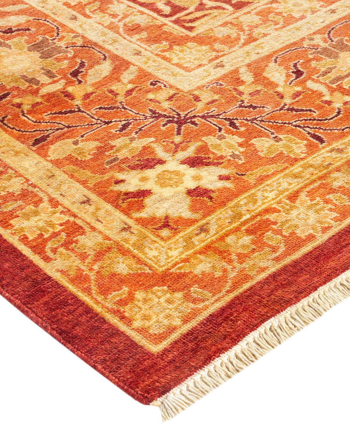 Eclectic, One-of-a-Kind Hand-Knotted Area Rug  - Red,  8' 3" x 10' 1"
