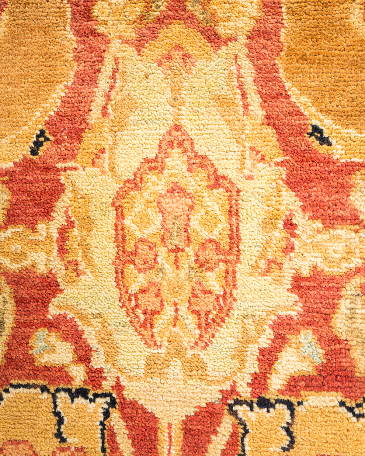 Eclectic, One-of-a-Kind Hand-Knotted Area Rug  - Orange, 6' 2" x 9' 3"