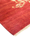 Eclectic, One-of-a-Kind Hand-Knotted Area Rug  - Red, 6' 1" x 8' 10"