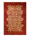 Eclectic, One-of-a-Kind Hand-Knotted Area Rug  - Red, 6' 1" x 8' 10"