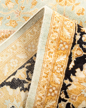 Eclectic, One-of-a-Kind Hand-Knotted Area Rug  - Light Blue, 6' 1" x 9' 2"